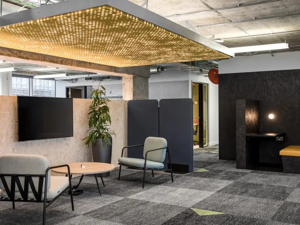 Contemporary office refurbishment lighting design