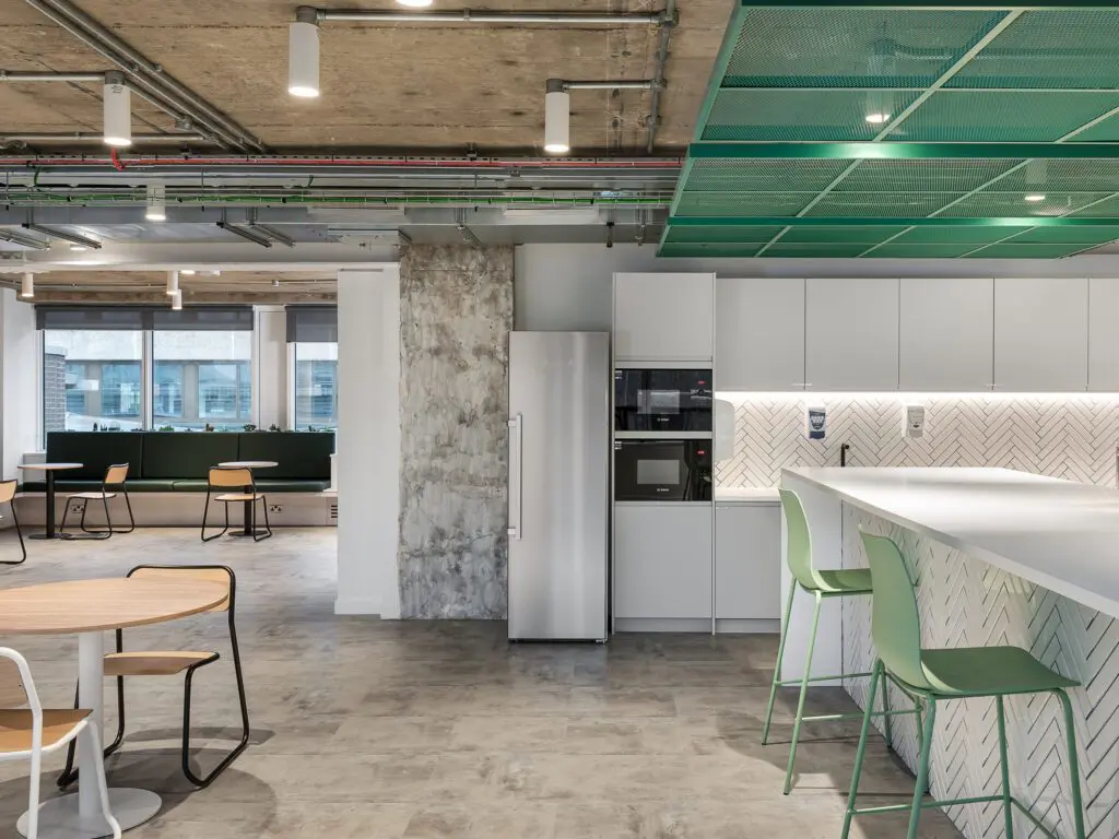 Contemporary office refurbishment lighting design